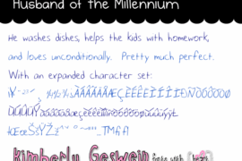 Husband of the Millennium Font