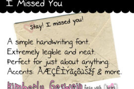 I Missed You Font