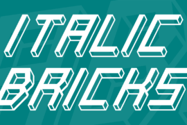 Italic Bricks Font