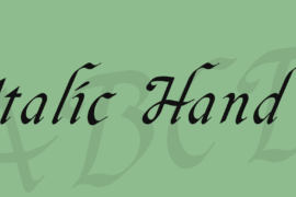 Italic Hand Font
