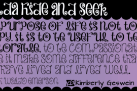 Janda Hide And Seek Font