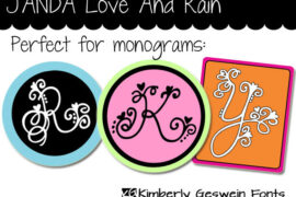 JANDA Love And Rain Font