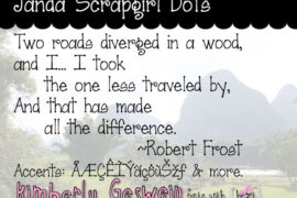 Janda Scrapgirl Dots Font
