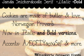 Janda Snickerdoodle Serif Font Family