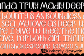 Janda Truly Madly Deeply Font
