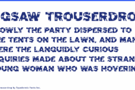 Jigsaw Trouserdrop Font