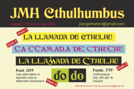 JMH Cthulhumbus Font Family