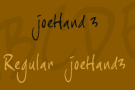 joeHand 3 Font Family