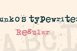 junko’s typewriter Font