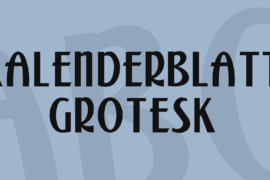 Kalenderblatt Grotesk Font