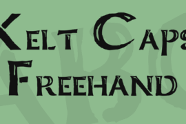 Kelt Caps Freehand Font