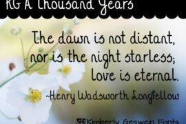 KG A Thousand Years Font
