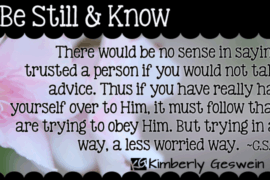 KG Be Still And Know Font