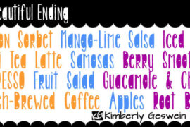 KG Beautiful Ending Font