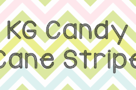 KG Candy Cane Stripe Font