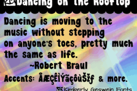 KG Dancing on the Rooftop Font