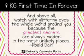 KG First Time In Forever Font