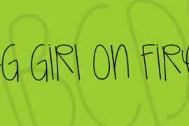 KG Girl On Fire Font