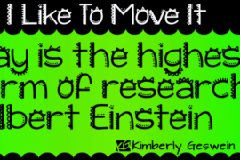 KG I Like To Move It Font