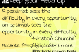 KG Keep Your Head Up Font