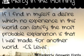 KG Mercy in the Morning Font