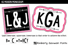 KG Modern Monogram Font Family