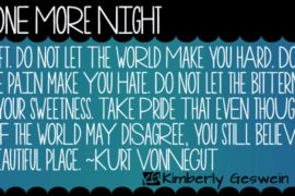 KG One More Night Font