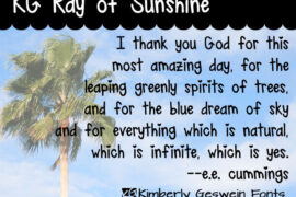 KG Ray of Sunshine Font