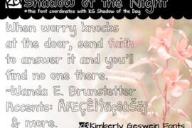KG Shadow of the Night Font
