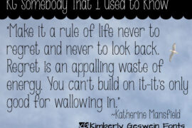 KG Somebody That I Used to Know Font