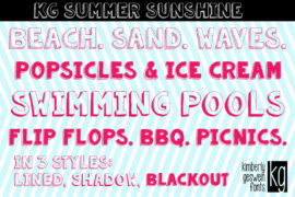 KG Summer Sunshine Font Family