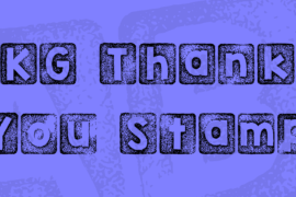 KG Thank You Stamp Font
