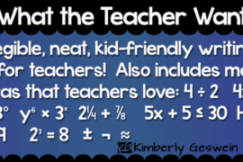 KG What the Teacher Wants Font