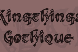 Kingthings Gothique Font
