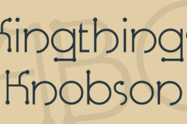 Kingthings Knobson Font