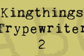 Kingthings Trypewriter 2 Font