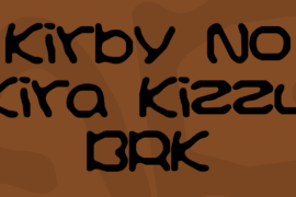 Kirby No Kira Kizzu BRK Font