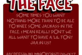 Knee to the face Font