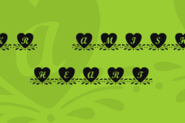 KR Amish Heart Font