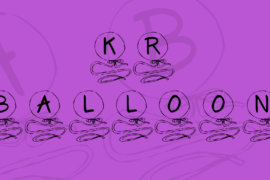 KR Balloon Font