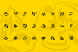 KR Beautiful Flowers 3 Font