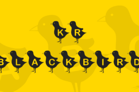 KR Blackbird Font