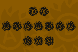 KR Blazing Sun Font
