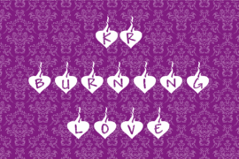 KR Burning Love Font