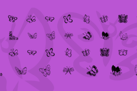 KR Butterflies Font