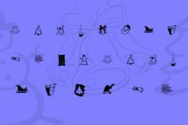 KR Christmas Dings Three Font