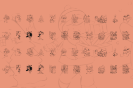 KR Color Me Christmas 2002 Font