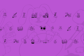 KR Easter Bunnies Font