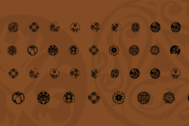 KR Fleurish Circle Font