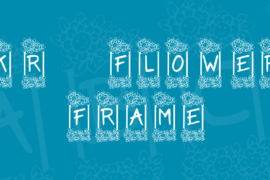 KR Flower Frame Font